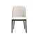 Tule Mid-Century Modern Fabric Dining Side Chair - Walnut/Beige by Leisuremod