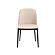 Tule Mid-Century Modern Dining Side Chair w/Leather Seat & Steel Frame, (Set of 4) - Walnut/Light Brown by Leisuremod