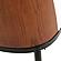 Tule Mid-Century Modern Fabric Dining Side Chair - Walnut/White by Leisuremod