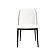 Tule Mid-Century Modern Fabric Dining Side Chair - Walnut/White by Leisuremod