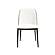 Tule Mid-Century Modern Dining Side Chair w/Leather Seat & Steel Frame, (Set of 2) - Walnut/White by Leisuremod