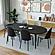 Tule 7-Piece Dining Set in Steel Frame w/6 Dining Chairs & 71