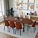 Tule 9-Piece Dining Set in Steel Frame w/8 Dining Chairs & 83