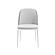 Tule Mid-Century Modern Dining Side Chair w/Velvet Seat & White Powder-Coated Steel Frame, (Set of 4) - Black/Platinum Blue by L