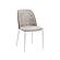 Tule Mid-Century Modern Dining Side Chair w/Fabric Seat & White Powder-Coated Steel Frame - Black/Charcoal by Leisuremod