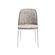 Tule Mid-Century Modern Dining Side Chair w/Fabric Seat & White Powder-Coated Steel Frame - Black/Charcoal by Leisuremod