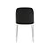 Tule Mid-Century Modern Dining Side Chair w/Suede Seat & White Powder-Coated Steel Frame, (Set of 2) - Black/Charcoal by Leisure