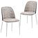 Tule Mid-Century Modern Dining Side Chair w/Suede Seat & White Powder-Coated Steel Frame, (Set of 2) - Black/Charcoal by Leisure