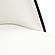 Tule Mid-Century Modern Dining Side Chair w/Leather Seat & White Powder-Coated Steel Frame - Black/White by Leisuremod