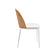 Tule Mid-Century Modern Dining Side Chair w/Velvet Seat & White Powder-Coated Steel Frame, (Set of 4) - Natural Wood/Beige by Le