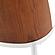 Tule Mid-Century Modern Dining Side Chair w/Leather Seat & White Powder-Coated Steel Frame, (Set of 4) - Walnut/White by Leisure