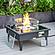 Walbrooke Patio Square Fire Pit & Tank Holder - Black by Leisuremod