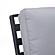 Walbrooke Modern Outdoor Patio Loveseat w/Black Aluminum Frame & Removable Cushions - Light Grey by Leisuremod