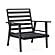 Walbrooke Modern 3-Piece Outdoor Patio Set w/Black Aluminum Frame & Removable Cushions,1 Loveseat and 2 Armchairs - Light Grey b