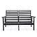 Walbrooke Modern 3-Piece Outdoor Patio Set w/Black Aluminum Frame & Removable Cushions,1 Loveseat and 2 Armchairs - Navy Blue by