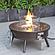 Walbrooke Patio Round Fire Pit & Tank Holder - Brown by Leisuremod