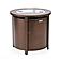 Walbrooke Patio Round Fire Pit & Tank Holder - Brown by Leisuremod