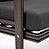 Walbrooke Modern Outdoor Patio Loveseat w/Brown Aluminum Frame & Removable Cushions - Charcoal by Leisuremod