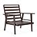 Walbrooke Modern 3-Piece Outdoor Patio Set w/Brown Aluminum Frame & Removable Cushions, 1 Loveseat and 2 Armchairs - Light Grey