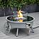 Walbrooke Patio Round Fire Pit & Tank Holder - Grey by Leisuremod