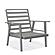 Walbrooke Modern 3-Piece Outdoor Patio Set w/Grey Aluminum Frame & Removable Cushions, 1 Loveseat and 2 Armchairs - Grey by Leis