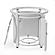 Walbrooke White Patio Round Tank Holder w/Slats Design by Leisuremod