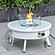 Walbrooke Patio Round Fire Pit & Tank Holder - White by Leisuremod