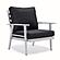 Walbrooke Modern 3-Piece Outdoor Patio Set w/White Aluminum Frame & Removable Cushions, 1 Loveseat and 2 Armchairs - Charcoal by