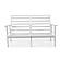 Walbrooke Modern 3-Piece Outdoor Patio Set w/White Aluminum Frame & Removable Cushions, 1 Loveseat and 2 Armchairs - Light Grey