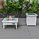Walbrooke Patio Square Fire Pit & Tank Holder w/Slats Design - White by Leisuremod