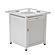 Walbrooke Patio Square Fire Pit & Tank Holder w/Slats Design - White by Leisuremod