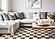Leo Brown White Checkers Rug by Kalora