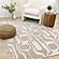 Leo Beige Cream Mid-Century Modern Design Rug by Kalora