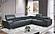 2119 Sectional in Dark Gray Leather by ESF