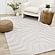 Luxe White Curvy Lines Rug by Kalora