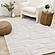 Luxe White Scattered Shapes Design Rug by Kalora