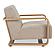 Eckersley Lounge Chair Beige Faux Shearling by Moe's Home Collection