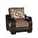 Metroplex Brown Chenille Convertible Chair by Casamode