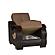 Metroplex Brown Chenille Convertible Chair by Casamode