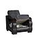 Metroplex Gray Chenille Convertible Chair by Casamode