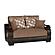Metroplex Brown Chenille Convertible Loveseat by Casamode