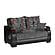 Metroplex Gray Chenille Convertible Loveseat by Casamode