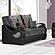 Metroplex Gray Chenille Convertible Loveseat by Casamode