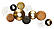 MH1193 Mixed Media - Circles With Mirror And Wire (43x19) by Classy Art