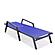 Marlin Patio Chaise Lounge Chair With Armrests in Black Aluminum Frame, Navy Blue by LeisureMod