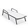 Marlin Patio Chaise Lounge Chair With Armrests in Grey Aluminum Frame, White by LeisureMod