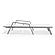 Marlin Patio Chaise Lounge Chair With Armrests in Grey Aluminum Frame, White by LeisureMod