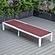 Marlin Patio Chaise Lounge Chair With White Aluminum Frame, Burgundy by LeisureMod