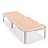 Marlin Patio Chaise Lounge Chair With White Aluminum Frame, Light Brown by LeisureMod