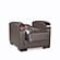 Mobimax Brown PU Leatherette Convertible Chair by Casamode